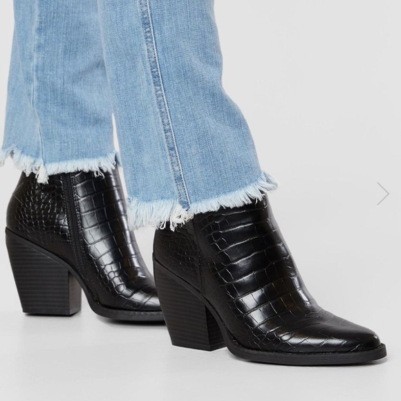 Madden Girl Klicck Snakeskin Ankle Boot Size 7.5 - Picture 2 of 12